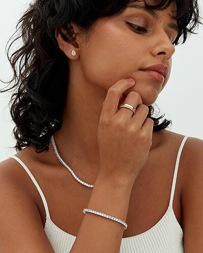 Moissanite Tennis bracelet | White Gold 18k