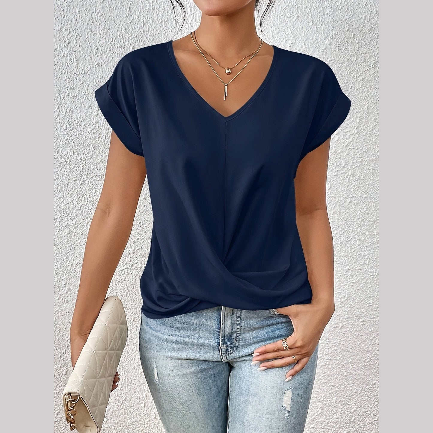 Cleo™ - Casual T-Shirt with Sweetheart Neckline