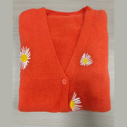 Korina - Elegant Long Sleeve Cardigan With Button