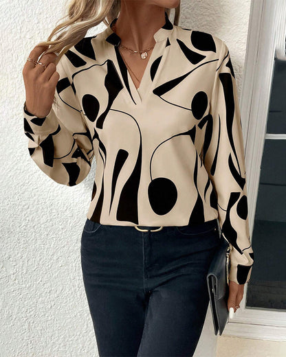 Selene | Chic Elegant Blouse with Opulent Design and Long Sleeves