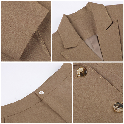 Aven - Classic 4-Button Blazer with Matching Pants Set