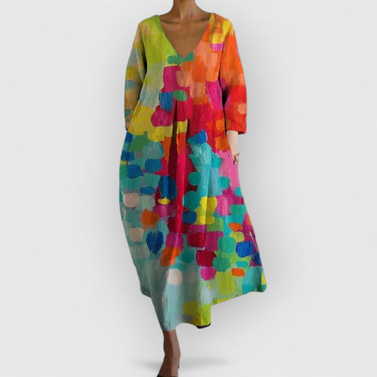 Anna | Colorful V-neck Dress