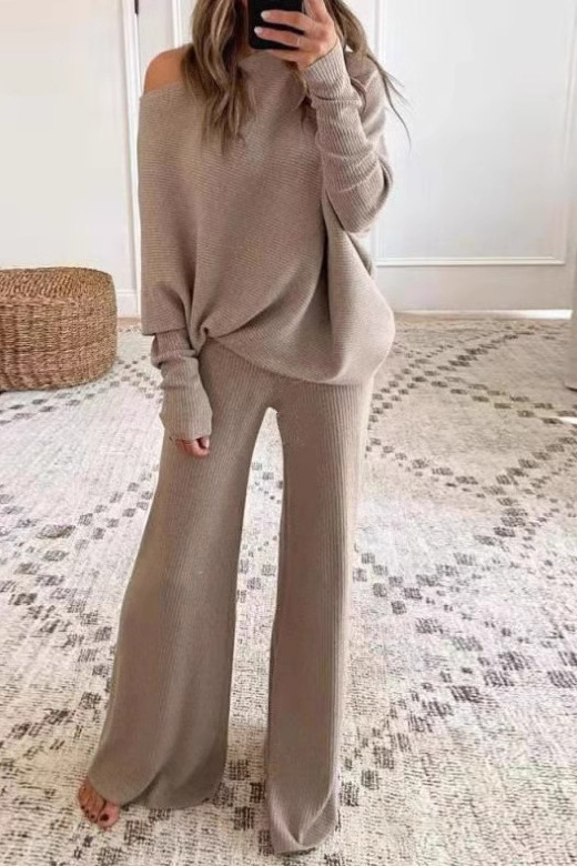 Mila CozyKnit™ Off-Shoulder Lounge Set