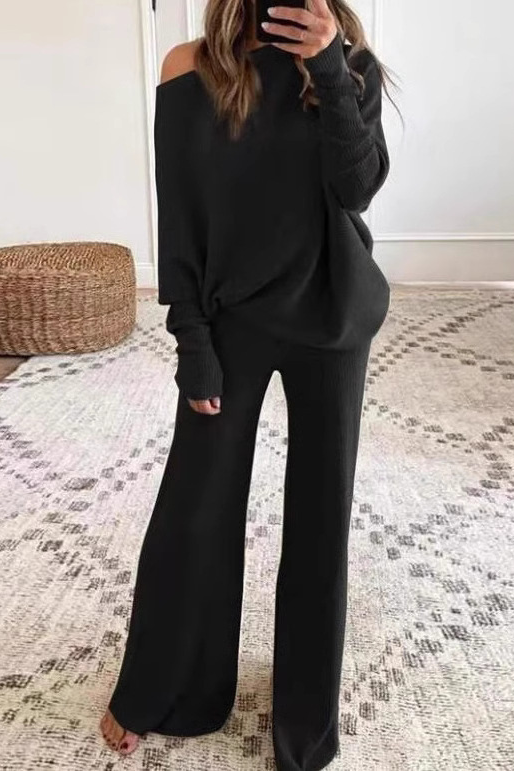 Mila CozyKnit™ Off-Shoulder Lounge Set