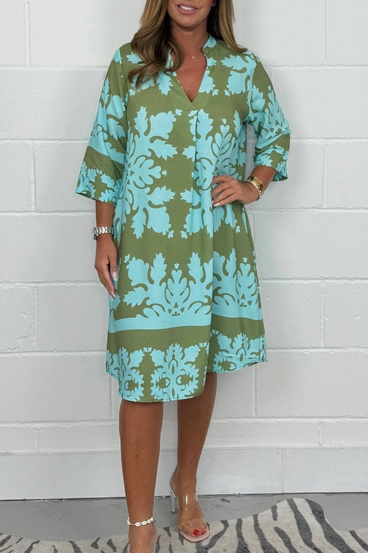 Gisella | Elegant Printed Midi Dress