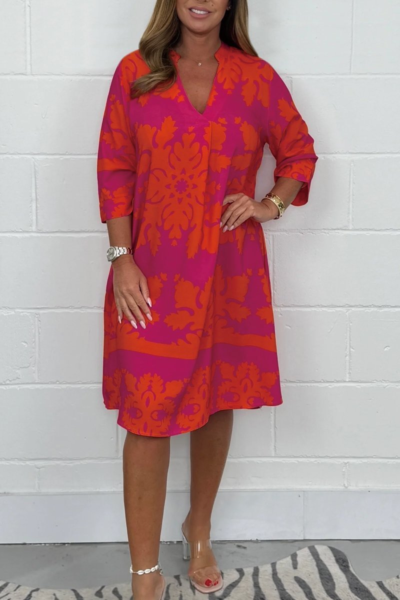 Gisella | Elegant Printed Midi Dress