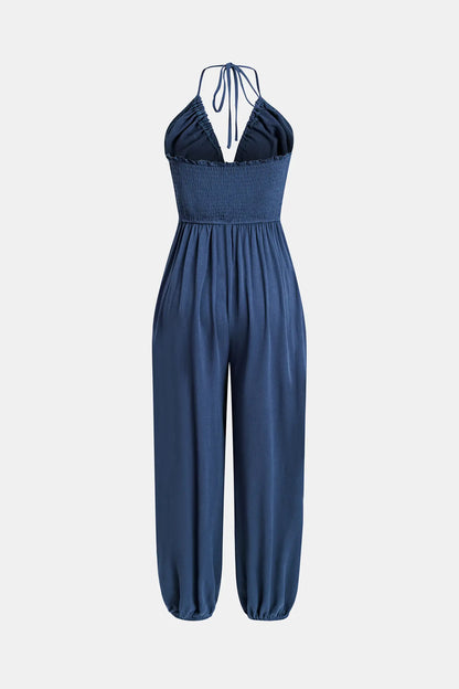 Riviera Glow" Halter Maxi Jumpsuit
