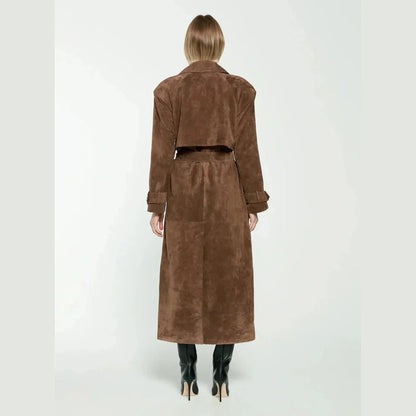 Harlow Suede Trench Coat