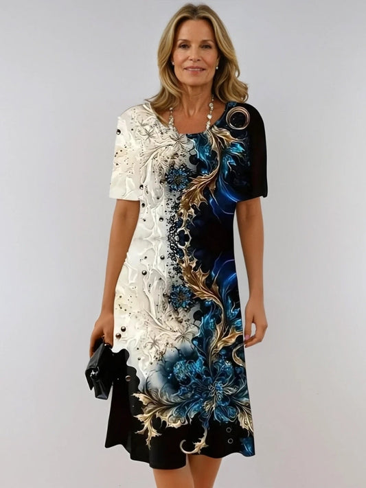 NADIA| RELAXED FLORAL MIDI DRESS