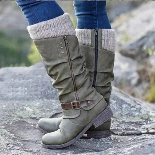 Ilaria - Vintage Mid Calf Cowboy Boots