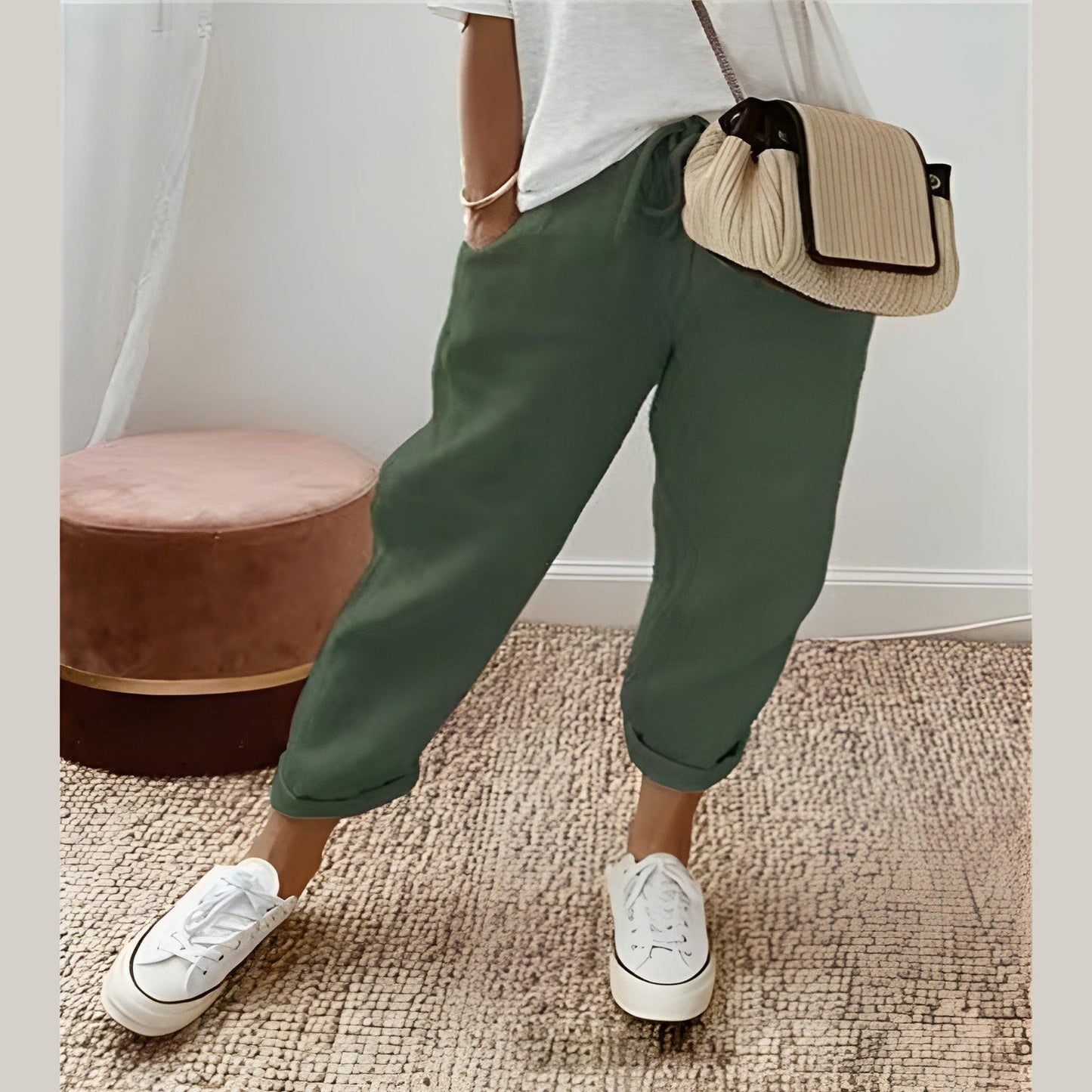 Elisa | Chic Cotton Linen Trousers