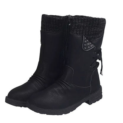 Svea - Retro Thick Heel Winter Boots
